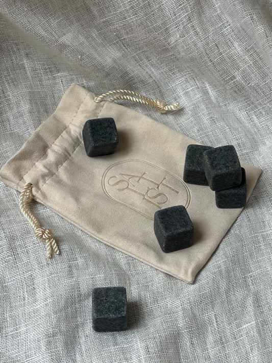 Granite Whisky Ice Cube Stones: Set of 6