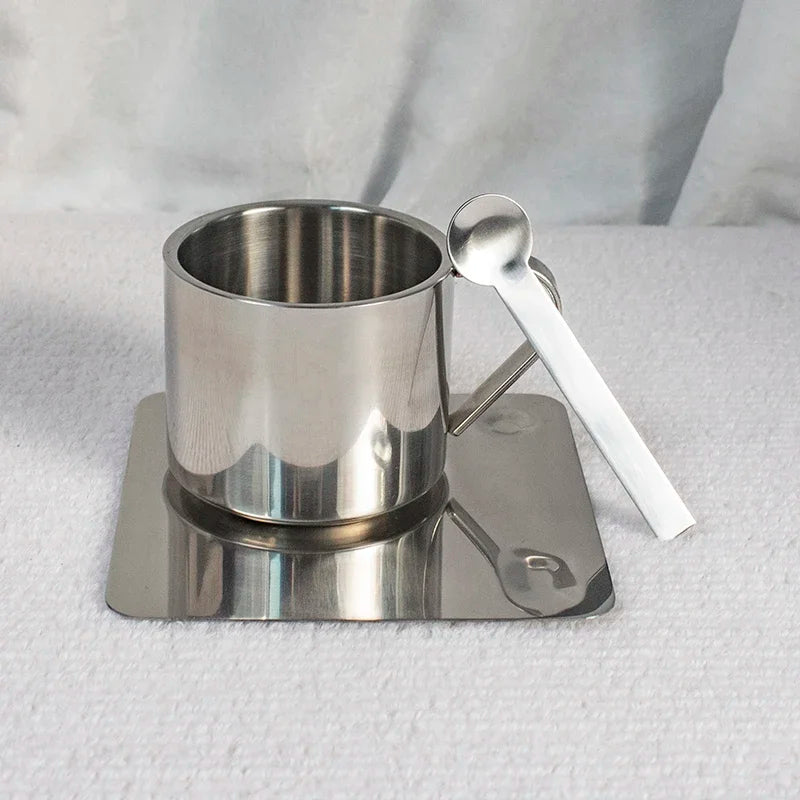 Stainless Espresso Coffee Cup Set