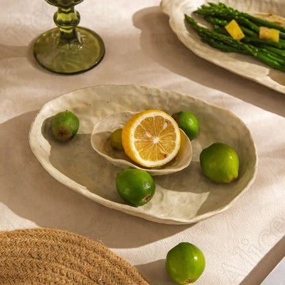 Hand Pinched Irregular Dishes and Plates Sets