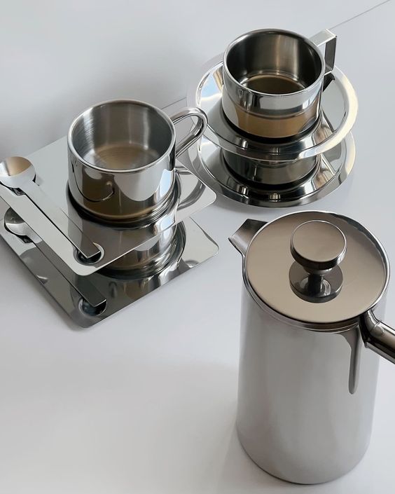 Stainless Espresso Coffee Cup Set